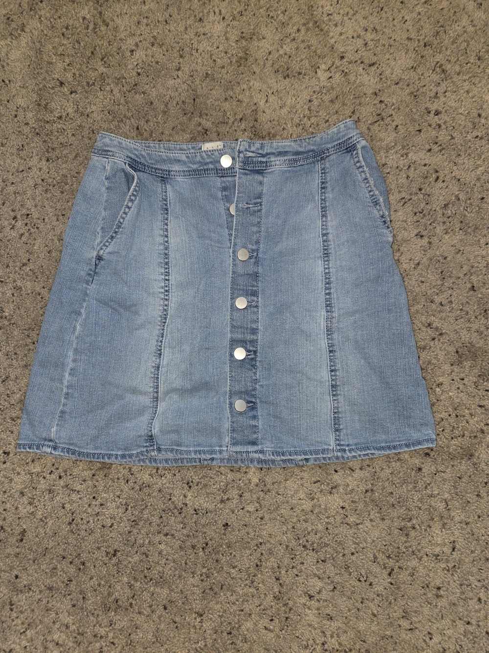 a new day Light Blue Denim Button-Front Skirt
